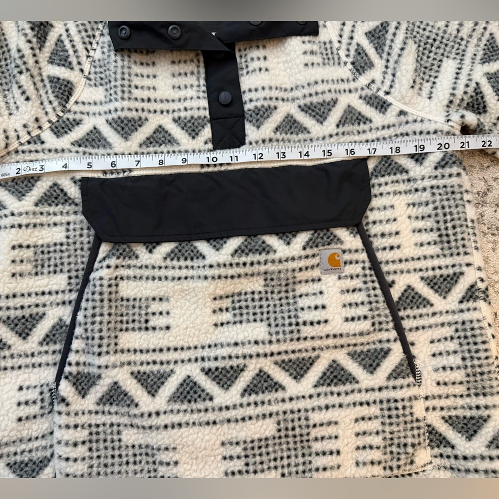 Carhartt Fleece Pullover Aztec Print Sz M - Picture 5 of 9